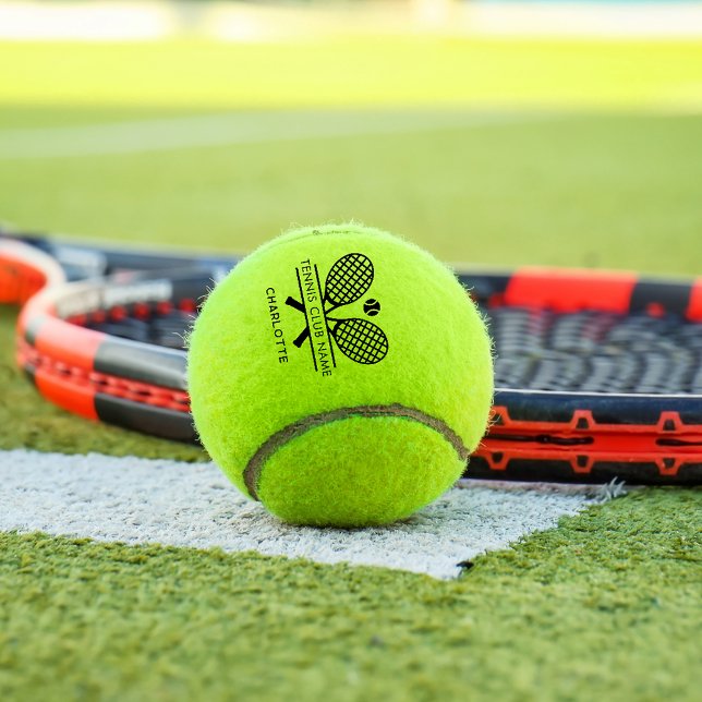 Pelotas De Tenis Su entrenador del equipo de Tennis Club Personaliz (Custom Tennis Club Members Team Players Training Balls)