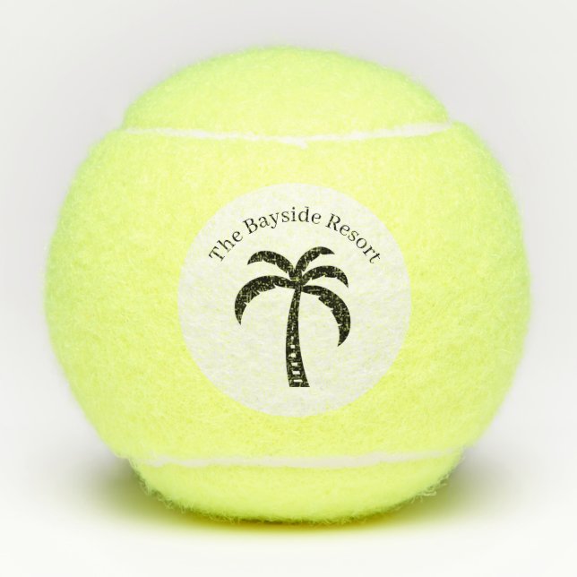 Pelotas De Tenis Su nombre comercial árbol de palmas tropical (Anverso)