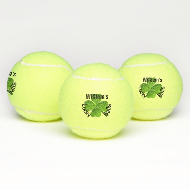 Pelotas De Tenis Su Nombre Cuatro Leaf Clover Lucky (Múltiples)