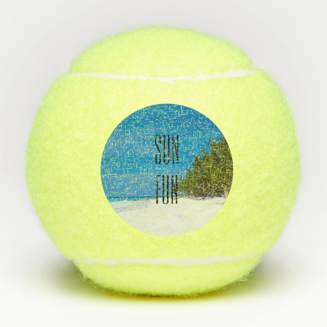 Pelotas De Tenis Sun Fun Beach (Anverso)