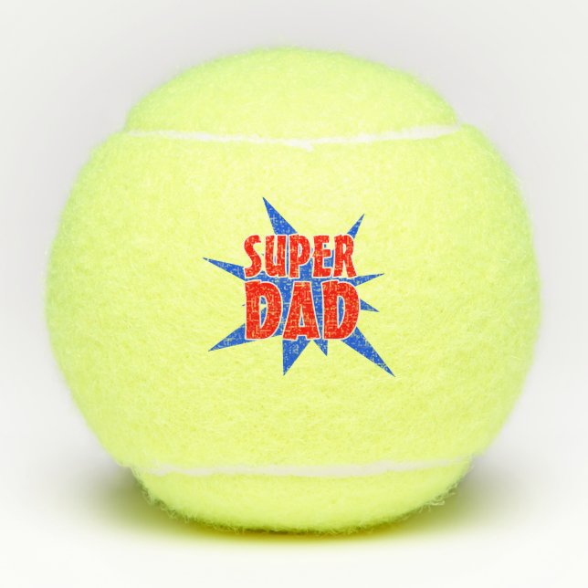 Pelotas De Tenis Super papá del Día del Padre (Anverso)