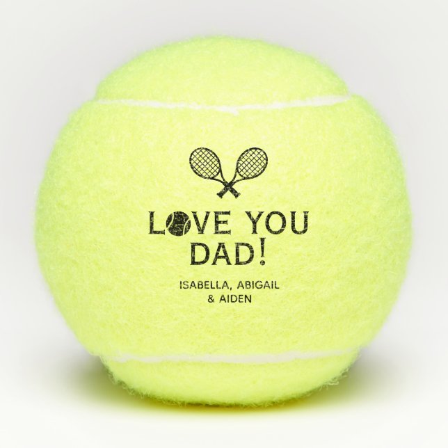 Pelotas De Tenis Te Amo Papá (Anverso)