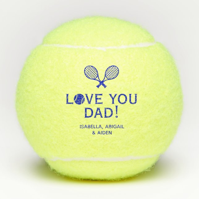 Pelotas De Tenis Te Amo Papá (Anverso)