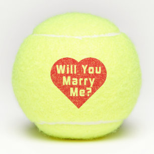 Pelotas De Tenis ¿Te Casarás Conmigo? Pilas de tenis 3x propuesta