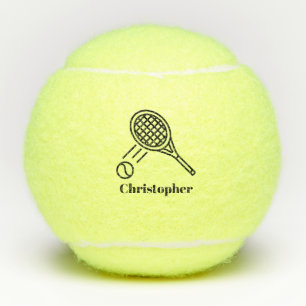Pelotas De Tenis Tema del tenis Deportes Monogramo Nombre Salones d