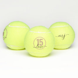 Pelotas De Tenis Tenis 15º cumpleaños personalizado