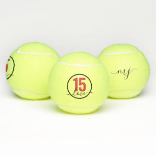 Pelotas De Tenis Tenis 15.º cumpleaños Monograma Salones de Tenis