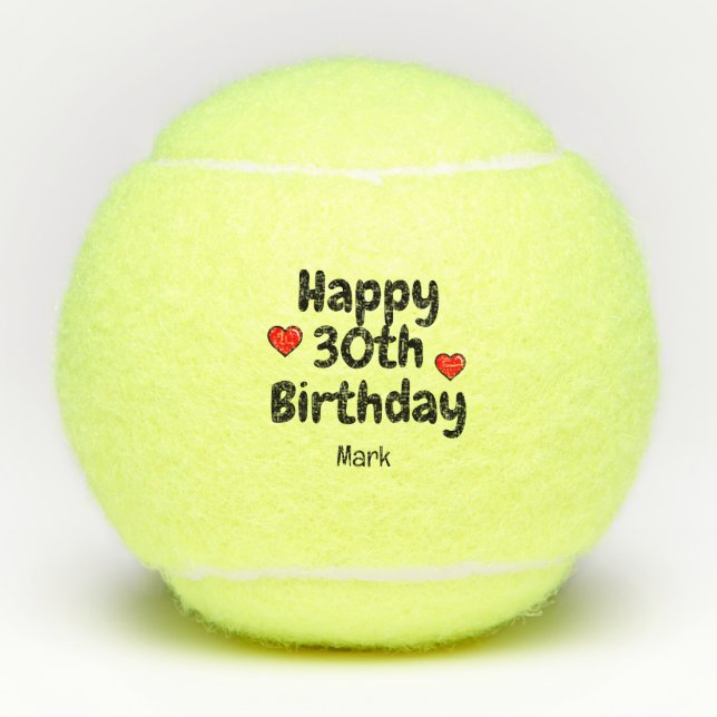 Pelotas De Tenis Tenis 30.º cumpleaños (Anverso)