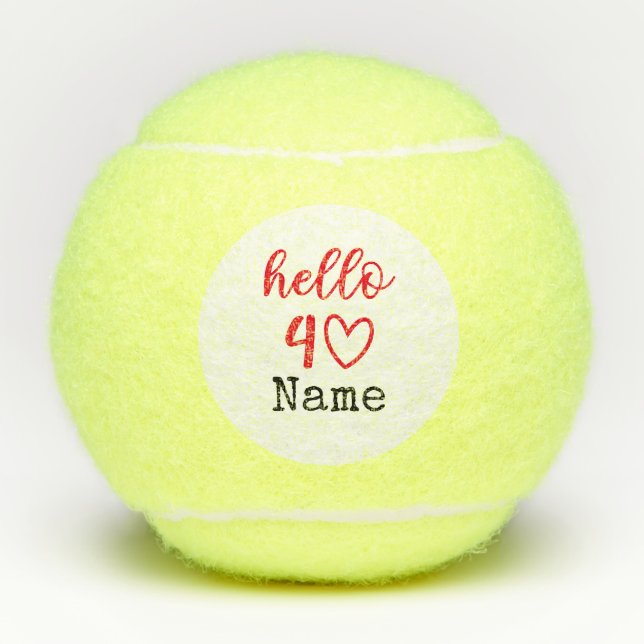 Pelotas De Tenis Tenis 40 cumpleaños Hola Cuarenta (Anverso)