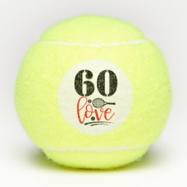 Pelotas De Tenis Tenis 60 cumpleaños y sesenta con amor