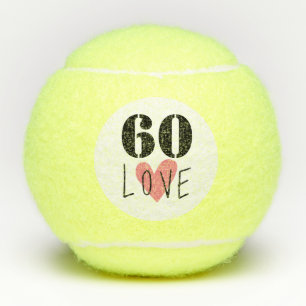 Pelotas De Tenis Tenis 60 cumpleaños y sesenta con amor