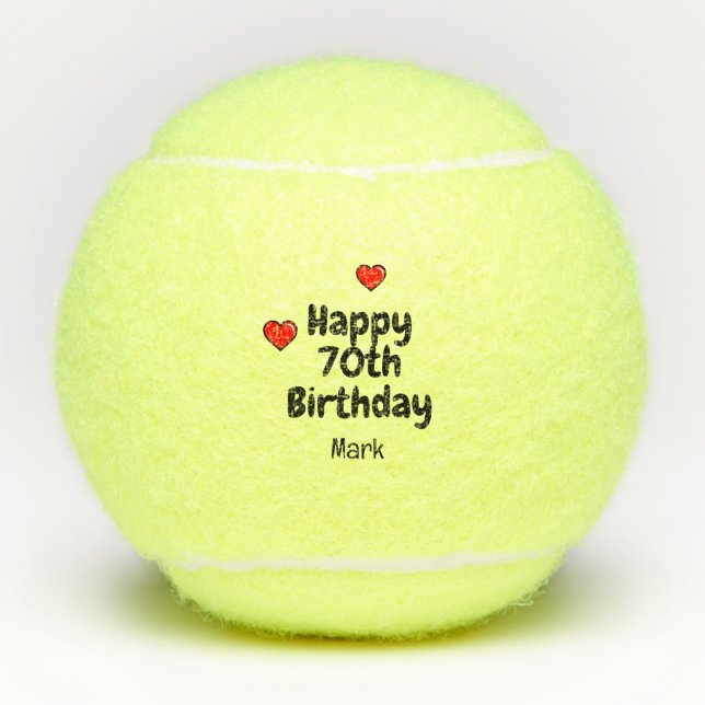 Pelotas De Tenis Tenis 70.º cumpleaños (Anverso)