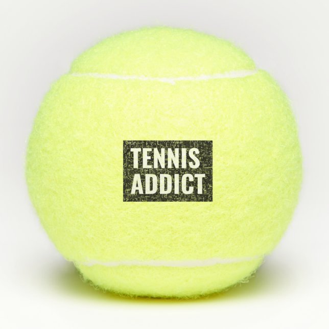 Pelotas De Tenis Tenis Addicto Typografía Cita divertida Estilo Dep (Anverso)