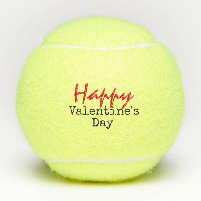 Pelotas De Tenis Tenis Feliz Día de San Valentín (Anverso)
