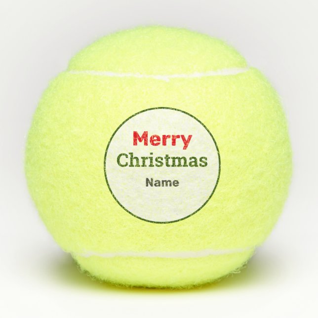 Pelotas De Tenis Tenis Feliz Navidad (Anverso)