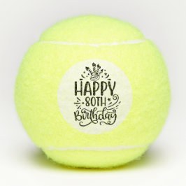 Pelotas De Tenis Tennis Feliz 80 cumpleaños