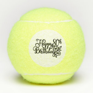 Pelotas De Tenis Tennis Happy 80th Birthday Tennis Balls