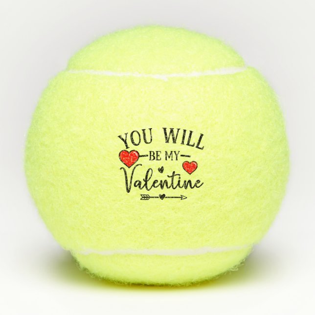 Pelotas De Tenis Tennis serás mi amante de San Valentín (Anverso)
