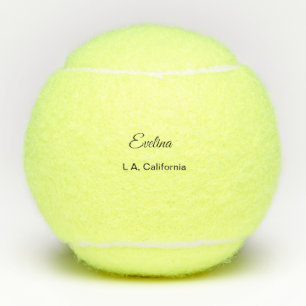 Pelotas De Tenis texto simple mínimo añade tu nombre lugar ciudad p