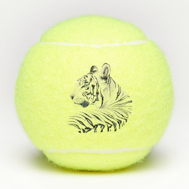Pelotas De Tenis Tigre blanco (Anverso)