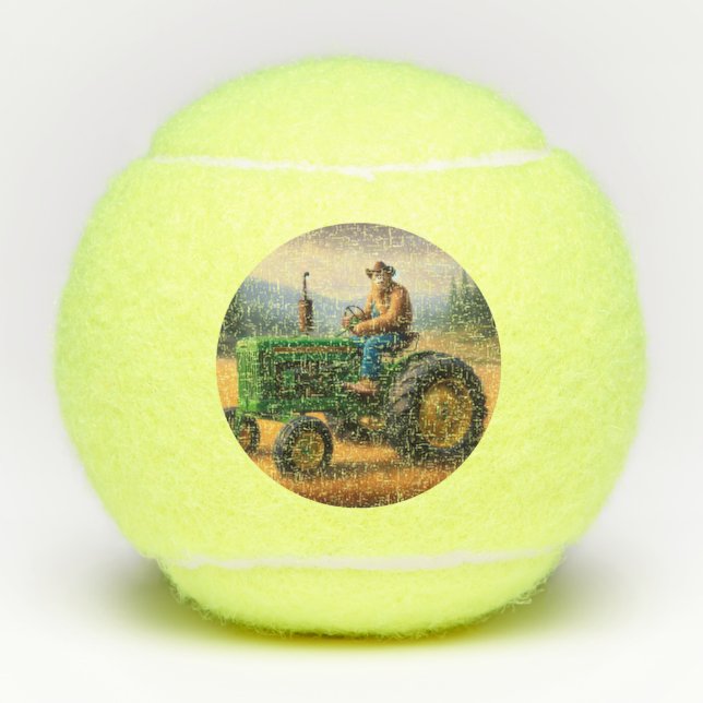 Pelotas De Tenis Tractor de pie grande (Anverso)