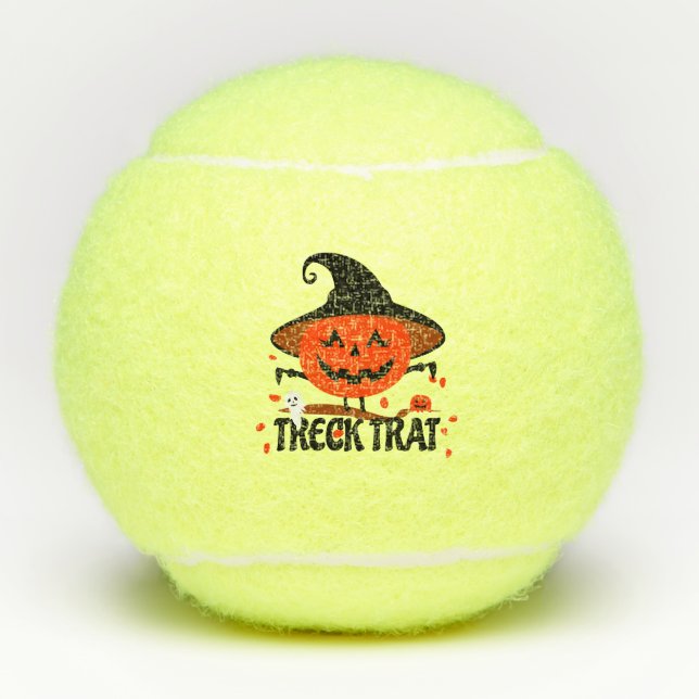Pelotas De Tenis Treck Trat Pumpkin Sonriente (Anverso)