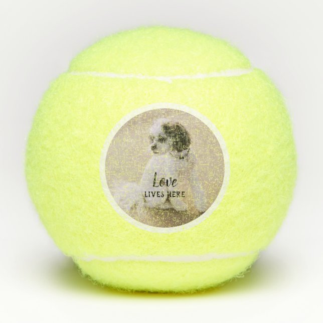 Pelotas De Tenis Tu foto y texto personalizados (Anverso)