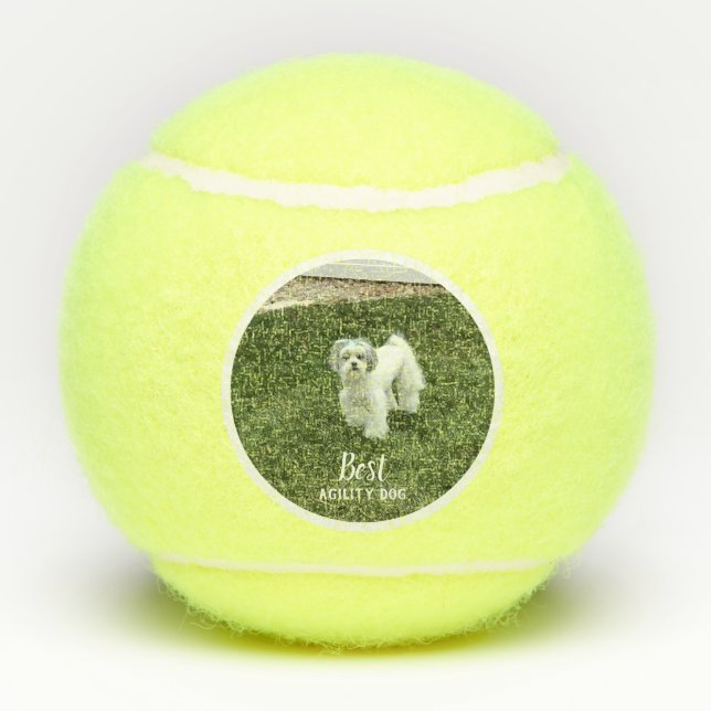 Pelotas De Tenis Tu Mascota Foto Personalizada Con Texto (Reverso)
