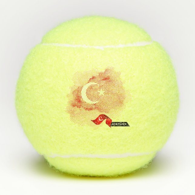 Pelotas De Tenis Turkey flag (Anverso)