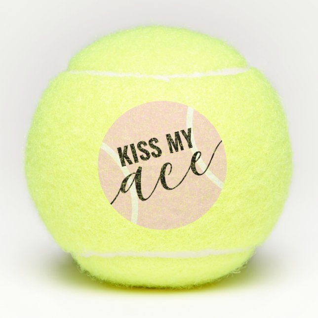 Pelotas De Tenis Un beso gracioso a mi chica rosa (Anverso)