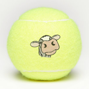 Pelotas De Tenis vaca de dibujos animados negra blanca rosa beso gr