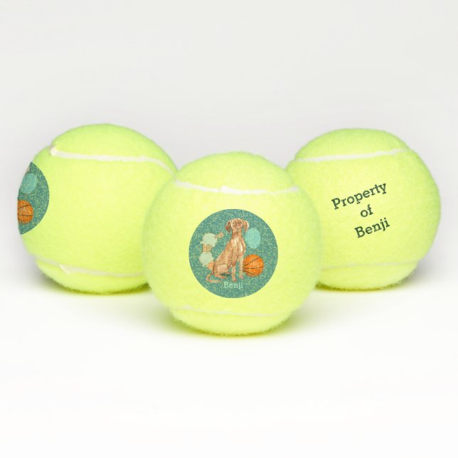 Pelotas De Tenis Verde azulado de Vizsla (Múltiples)