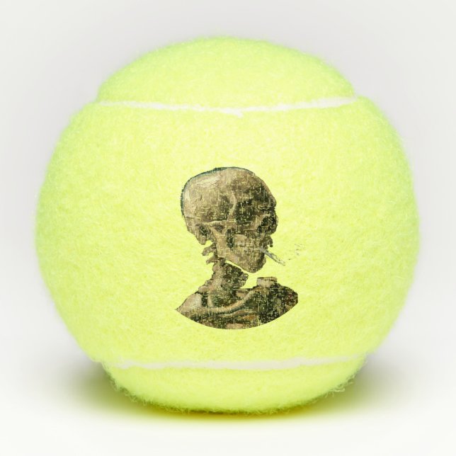 Pelotas De Tenis Vincent van Gogh - Calavera con cigarrillo en llam (Anverso)