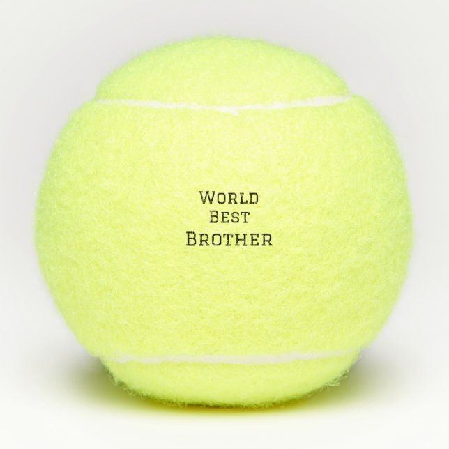Pelotas De Tenis World best brother agregar nombre texto deportes d (Anverso)