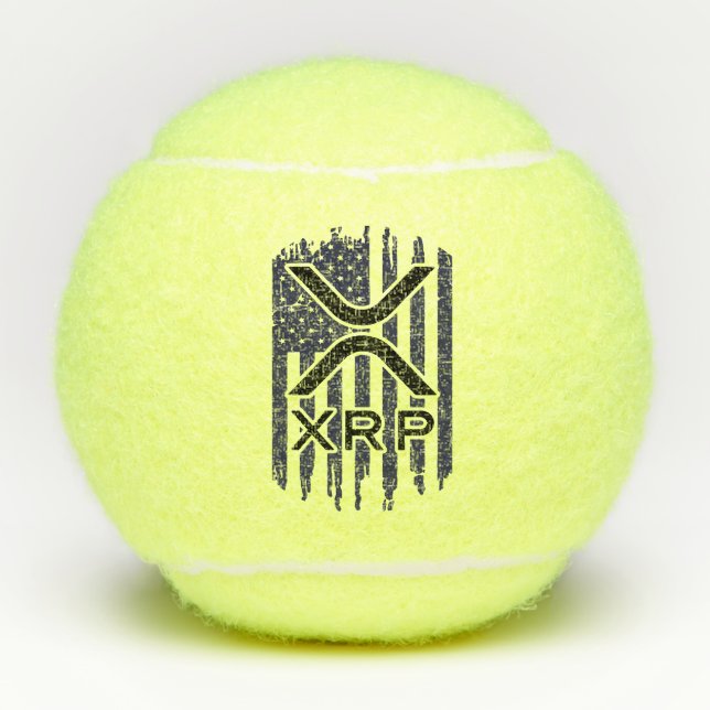 Pelotas De Tenis XRP Cryptocurrency USA American (Anverso)