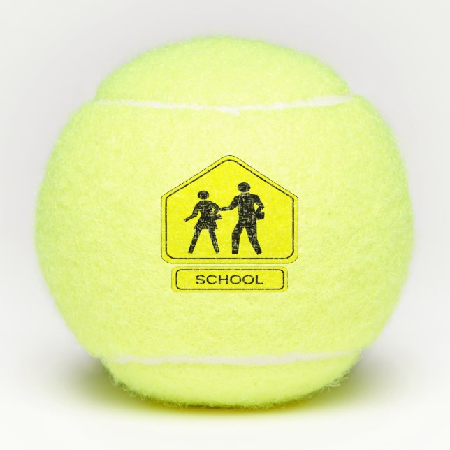 Pelotas De Tenis Zona escolar (Anverso)