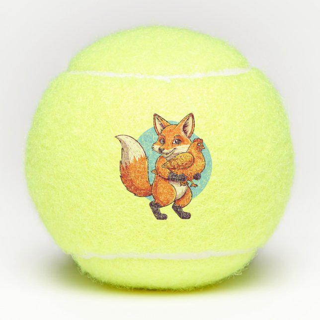 Pelotas De Tenis Zorro rojo (Anverso)