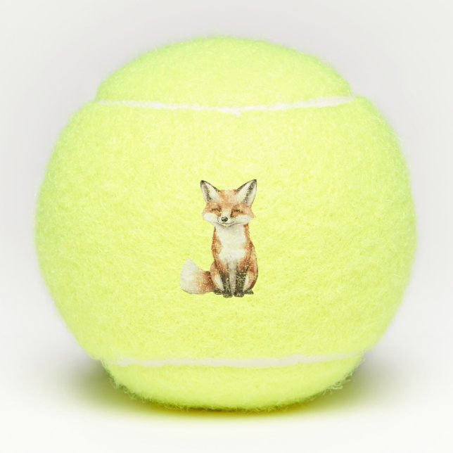 Pelotas De Tenis Zorro Sonriente (Anverso)