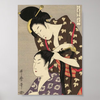 Peluquería de mujeres Utamaro Yuyudo Arte Ukiyo-e