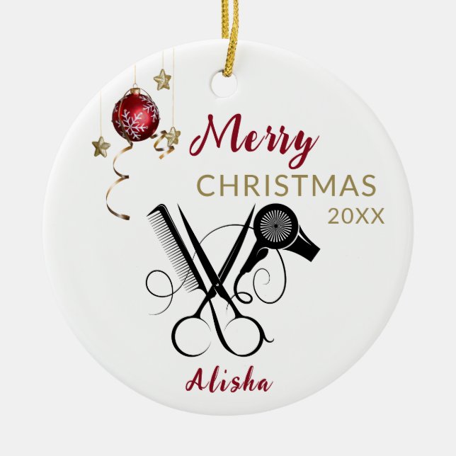 Peluquería Salón Profesional Ornamento Cerámico (Frente)