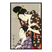 Peluquería Utamaro Yuyudo ukiyo-e arte