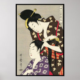 Peluquería Utamaro Yuyudo ukiyo-e arte