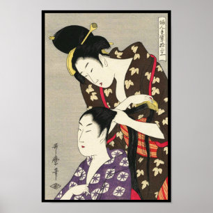 Peluquería Utamaro Yuyudo ukiyo-e arte