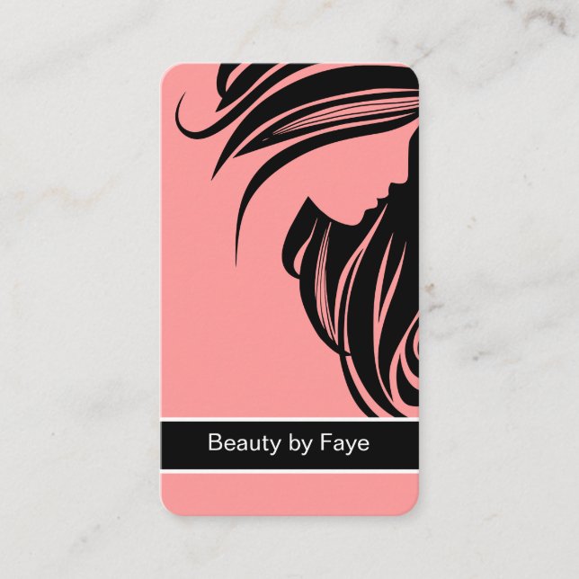 Peluquero de las tarjetas de visita de la belleza (Anverso)
