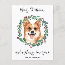Pembroke Welsh Corgi Perro Elegante Feliz Navidad