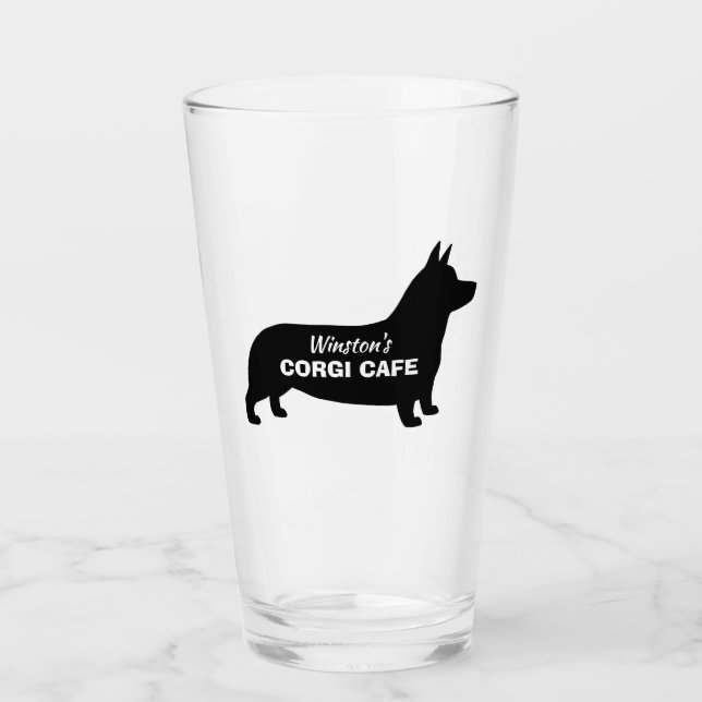 Pembroke Welsh Corgi Silhouette Personalizado Dog  (Anverso)