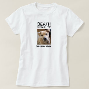 PENA DE MUERTE PARA LA CAMISETA ANIMAL DEL ABUSO