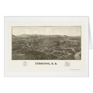 Penacook, mapa panorámico del NH - 1887