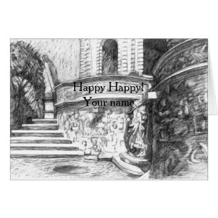 Pencilarla del castillo Monocromo Blanco y negro