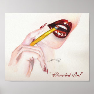 "Penciled In!" Impresión 8x10